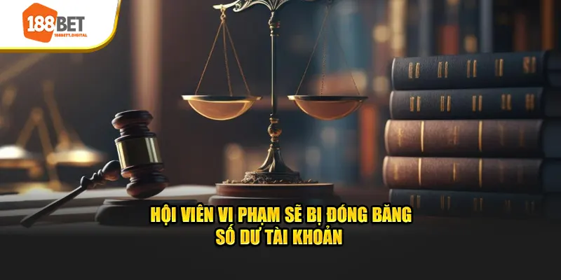 Hội viên vi phạm sẽ bị đóng băng số dư đang có 